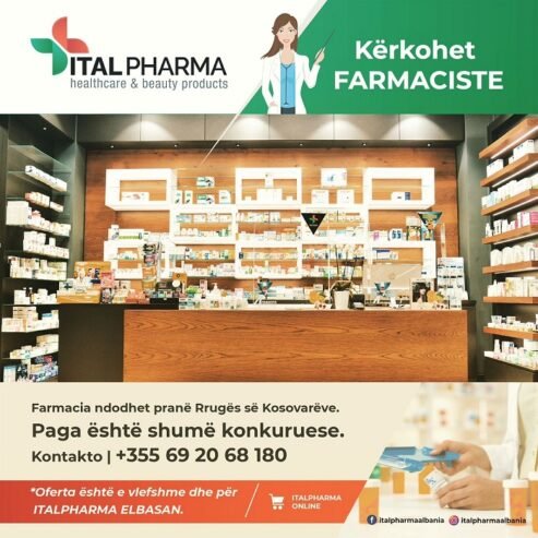 Tirane, ofroj vend pune FARMACISTE