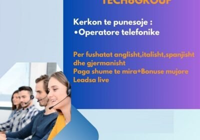 Hapen vende te reja pune per operator/e (full time & part time) ne gjuhet anglisht, italisht, spanjisht, gjermanisht (perball Tajvanit)