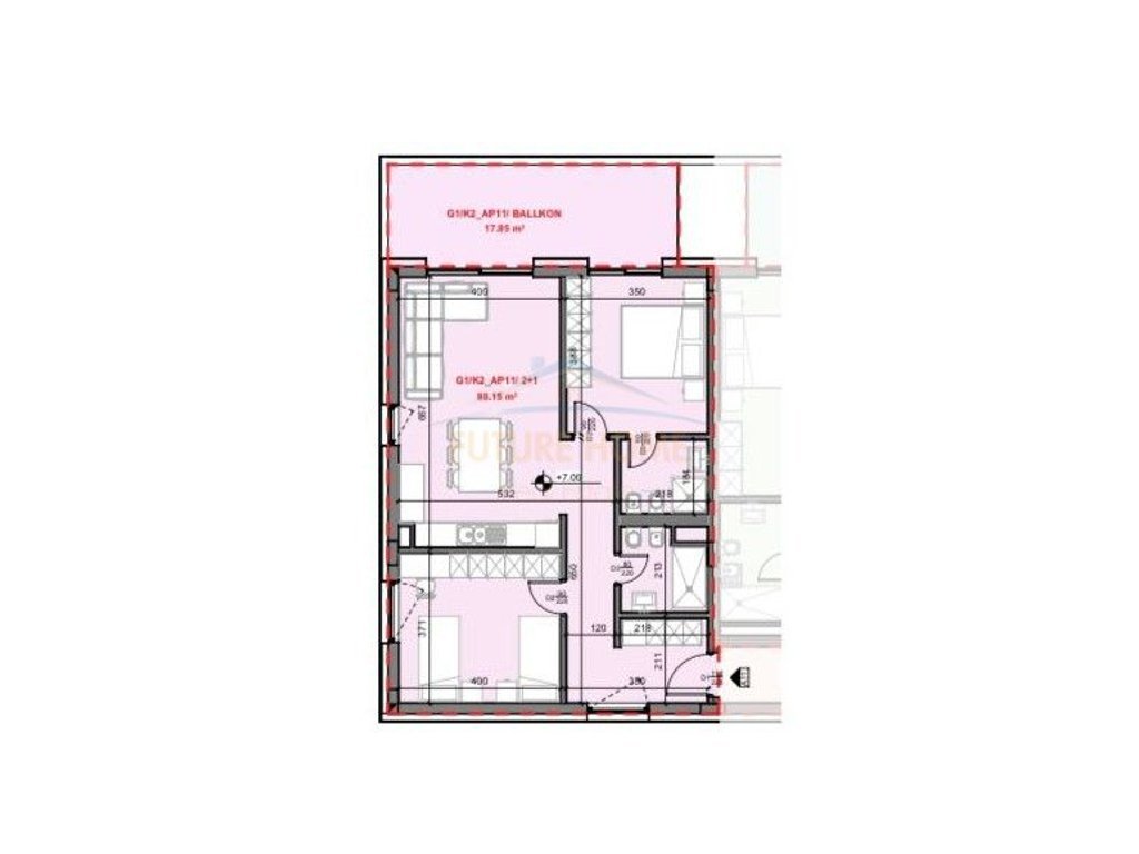 Shitet Apartament 2+1+2, Liqeni i Farkes