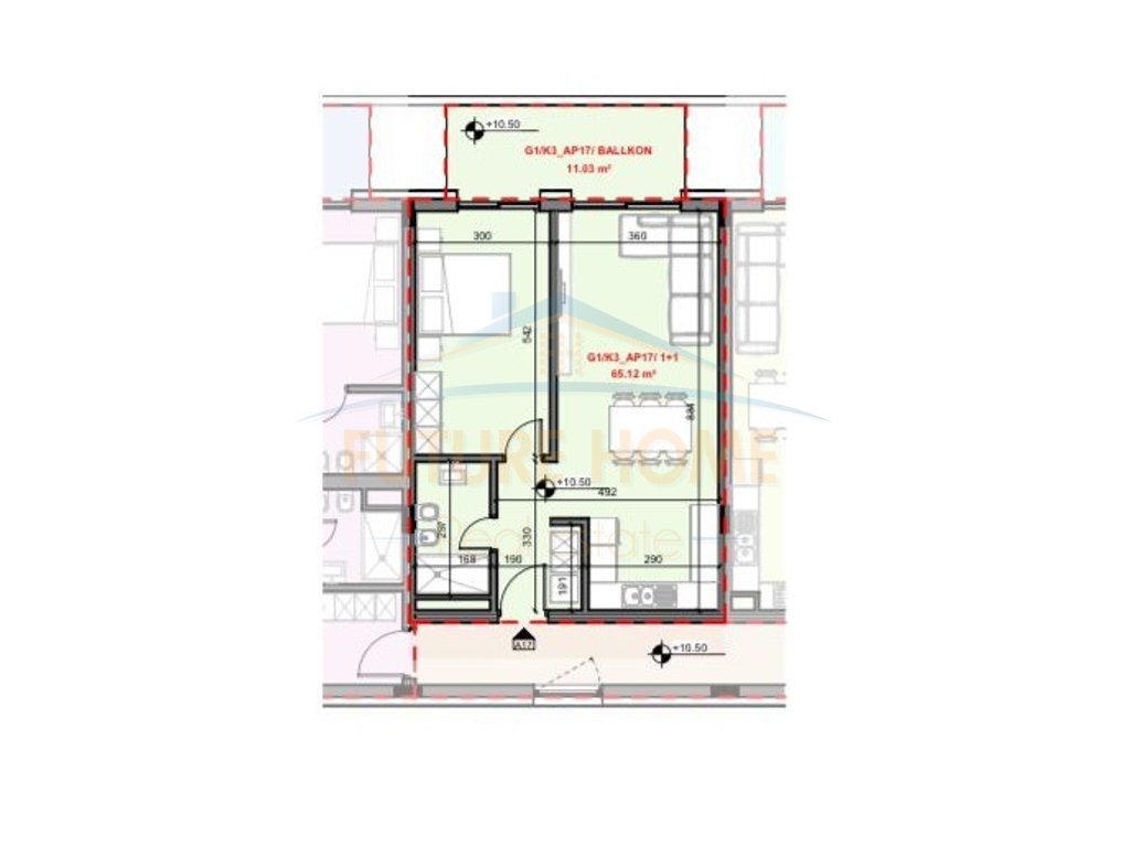 Shitet apartament 1+1, Liqeni i Farkes