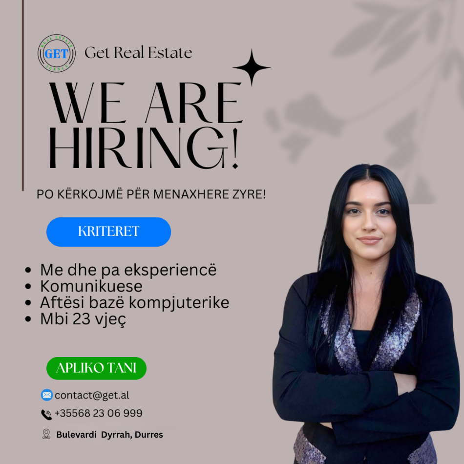 Kërkojmë Menaxhere Zyre!