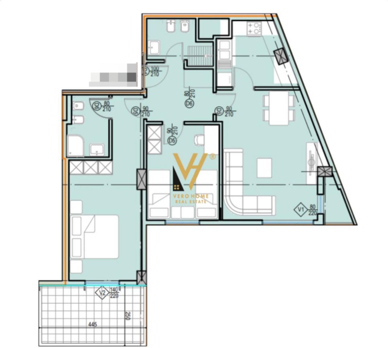 2+1+2+2 BLK ME QIRA TE RRUGA E BARRIKADAVE 650 EUR