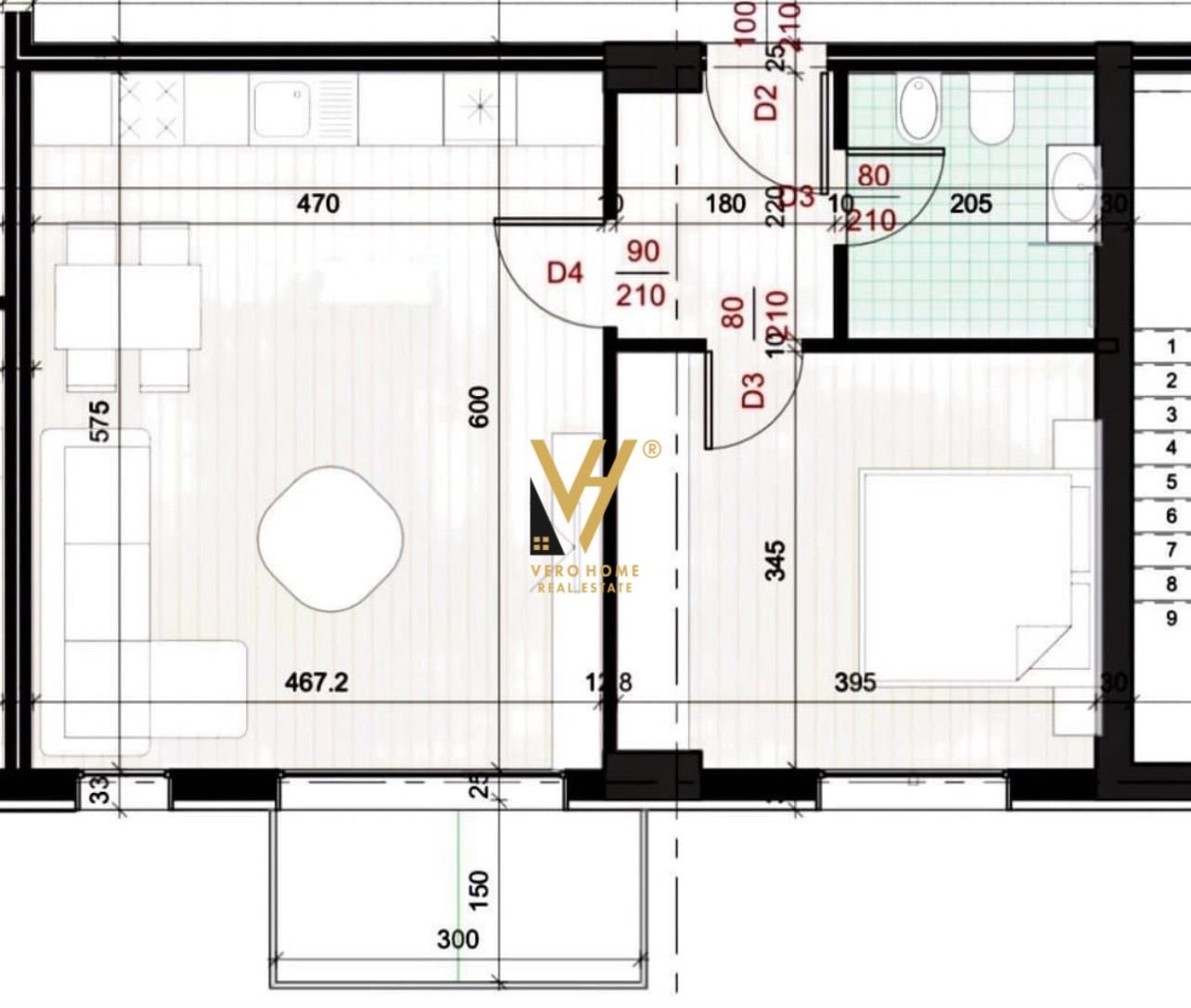 APARTAMENT 1+1 TE FUSHA E AVIACIONIT 84.000 EURO
