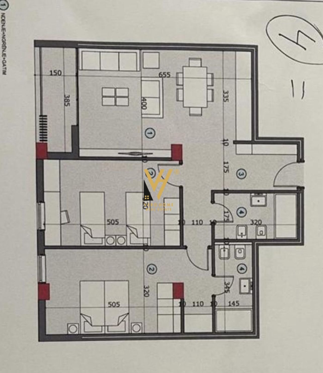 APARTAMENT 2+1+2+BLK NE ALI DEM 155.000 EURO